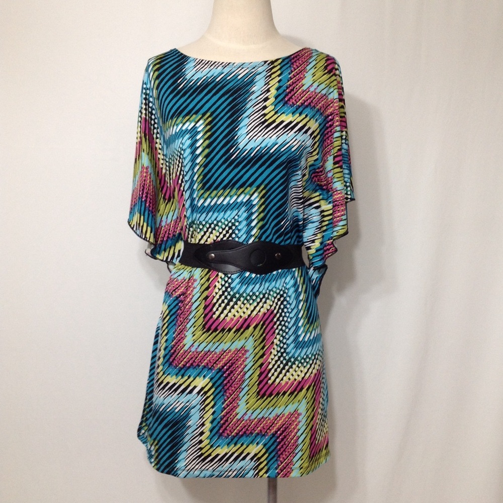 Speechless Zigzag Pattern Belted Dress/Tunic - image 8